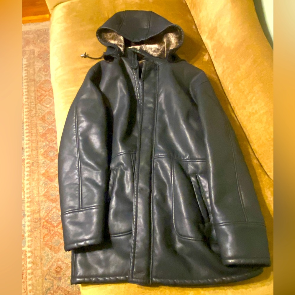 Sergio Benini Mens Genuine Leather Fur Jacket